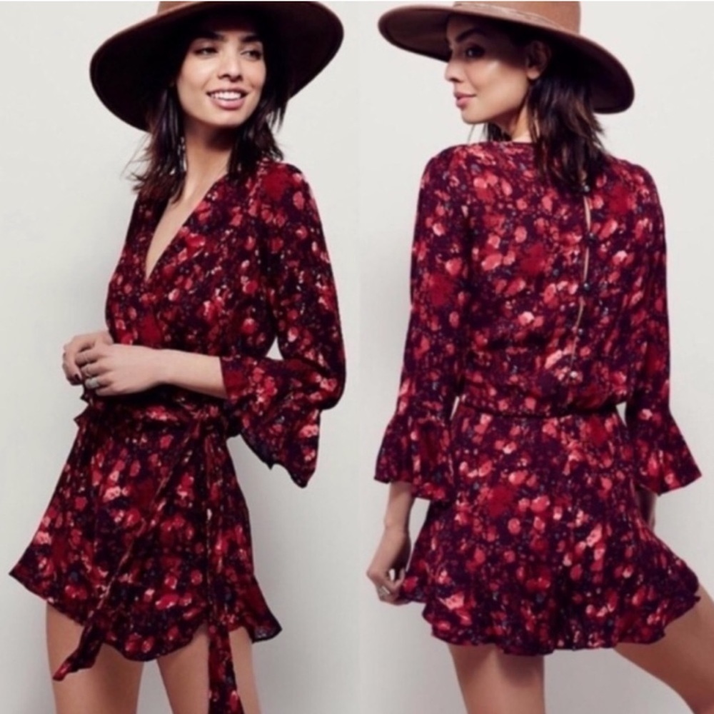 Free People All‎ the Right Ruffles Floral Romper